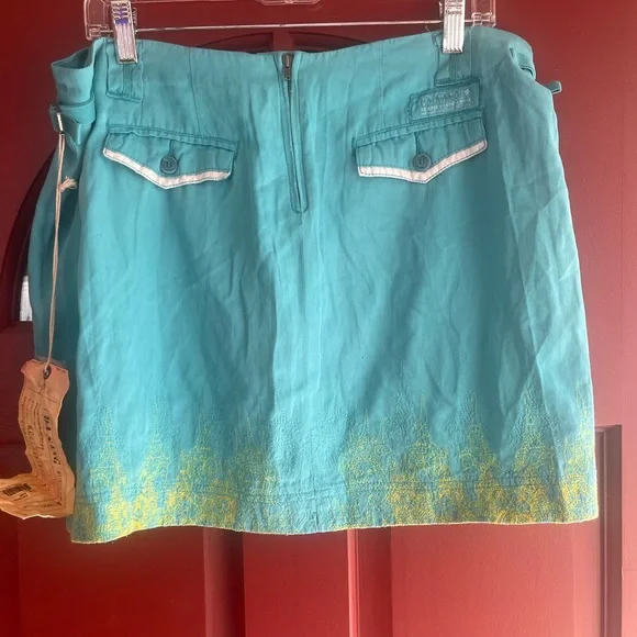 NWT Da-Nang 30% cottage 70% silk plated Mini skirt. Absolutely gorgeous on - Picture 2 of 7